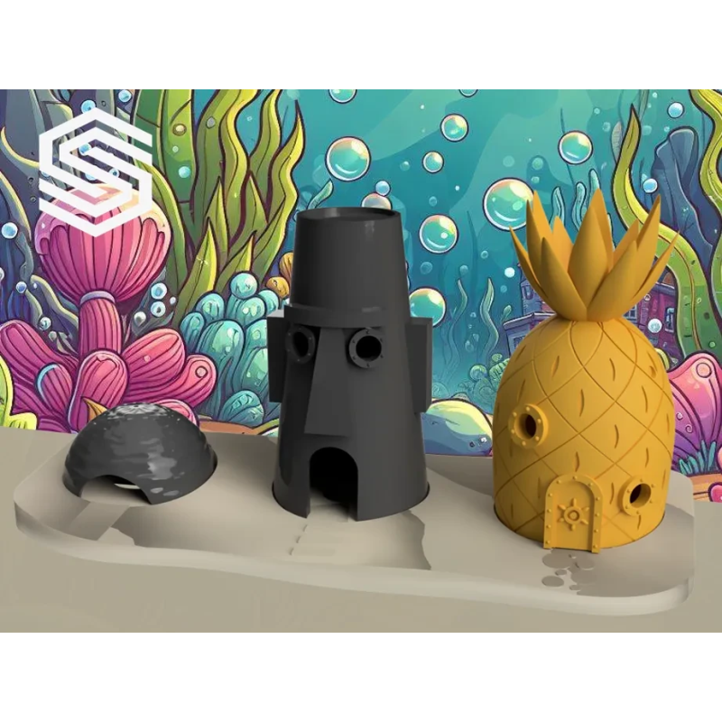 Набір декору для акваріума “Ультимативний набір Губка Боб“