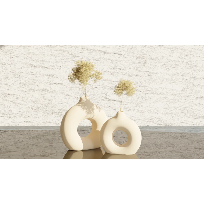 Пластикова друкована ваза - H&M Home чорний