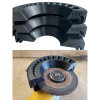 Комплект заточок для свердел на болгарку (3 шт., 90°/120°/135°, 125 мм, 2–16 мм)